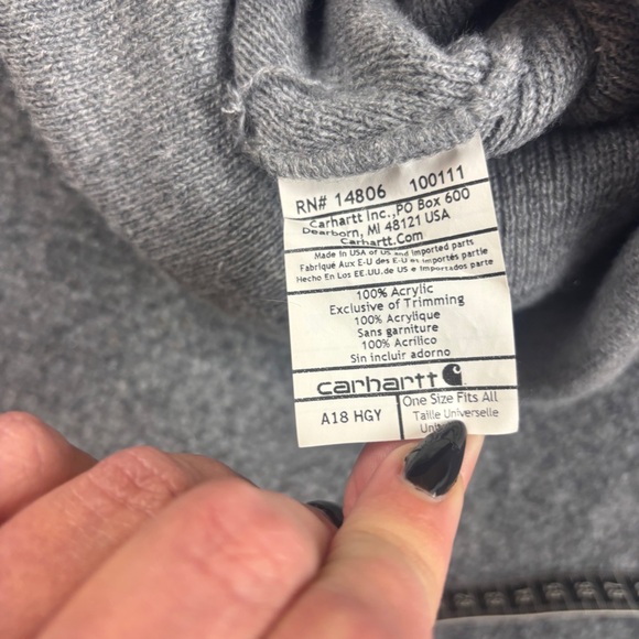 CARHARTT Men’s  Grey Knit Cuffed Beanie One Size Fits All - Picture 3 of 5